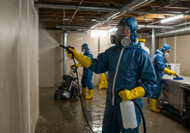 Basement Sanitization and Antimicrobial Treatment process in Pacific, MO