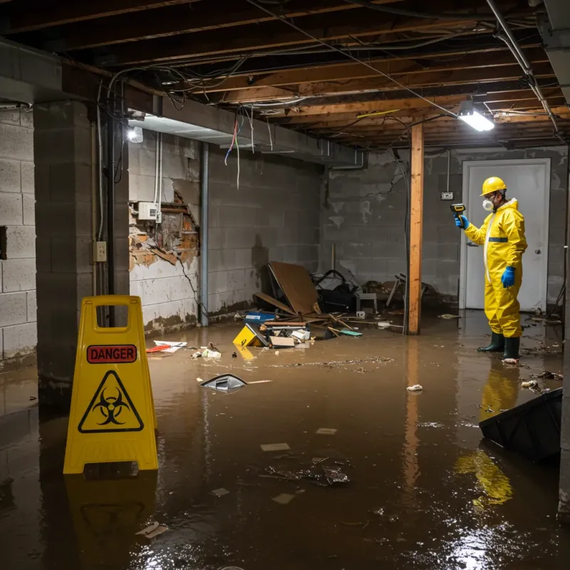 Flooded Basement Electrical Hazard in Pacific, MO Property